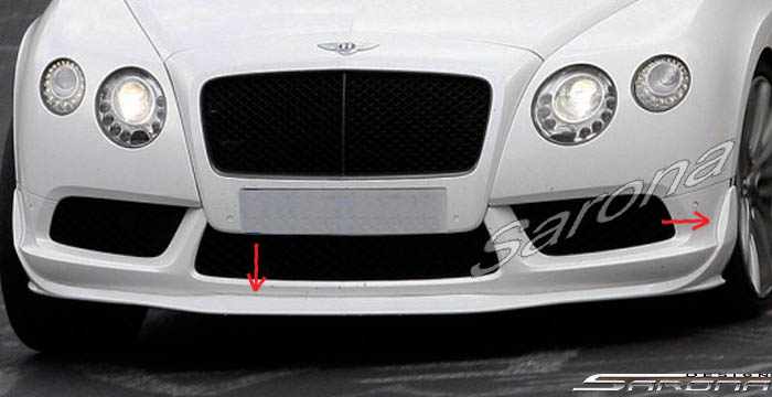 Custom Bentley GT  Coupe Front Add-on Lip (2016 - 2017) - $980.00 (Part #BT-014-FA)